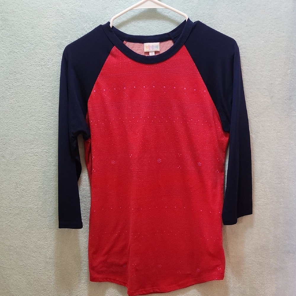 Kids Long Sleeve Red and Black Tee